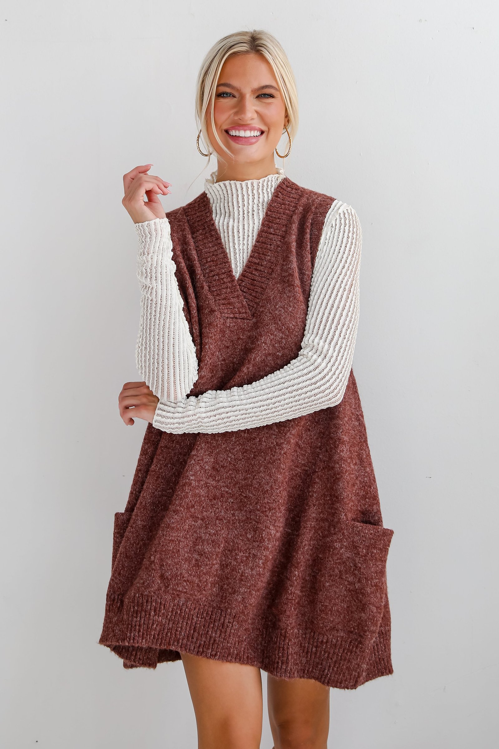 Successful Sophistication Sweater Mini Dress AE4