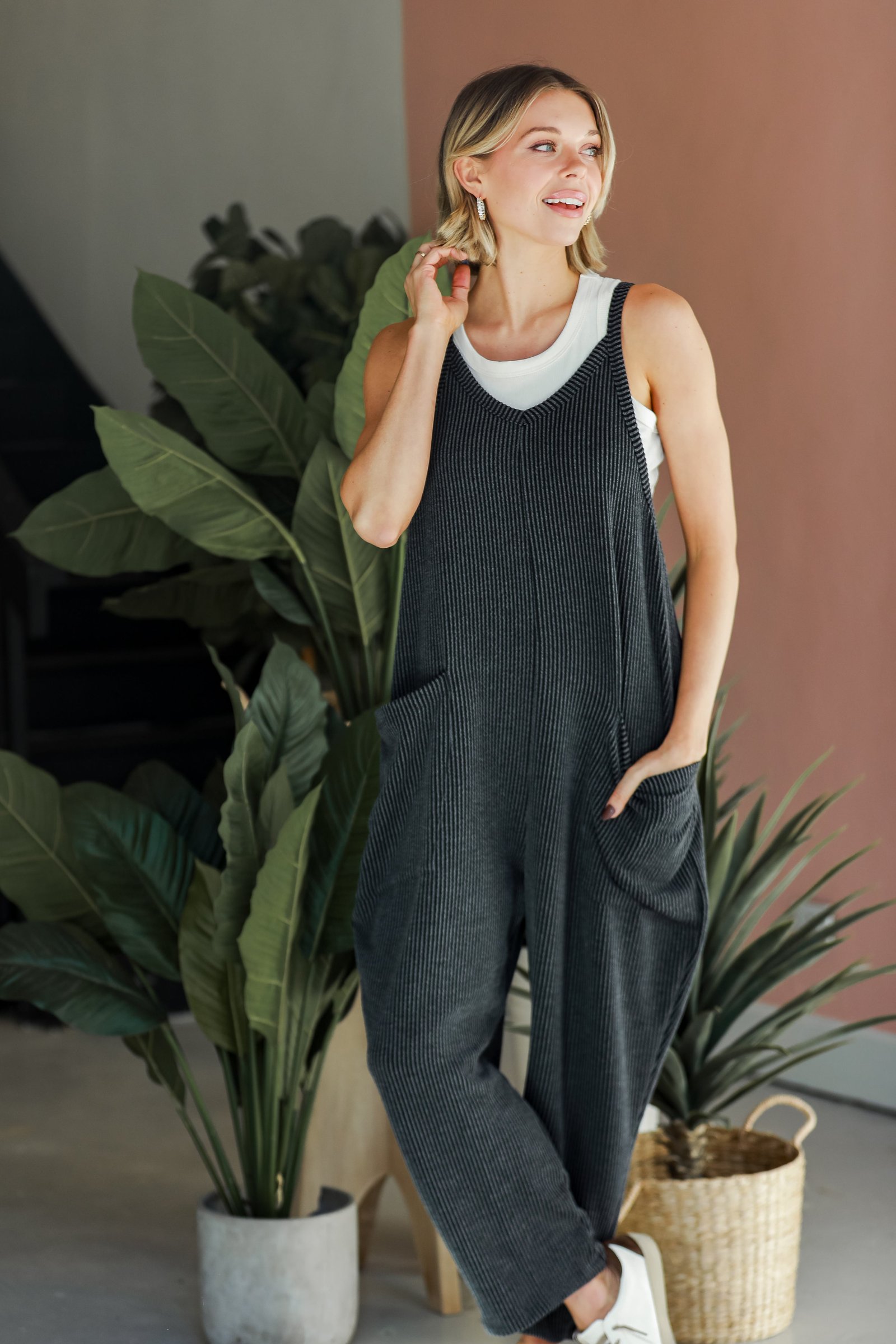 Born To Lounge Corded Jumpsuit AE28