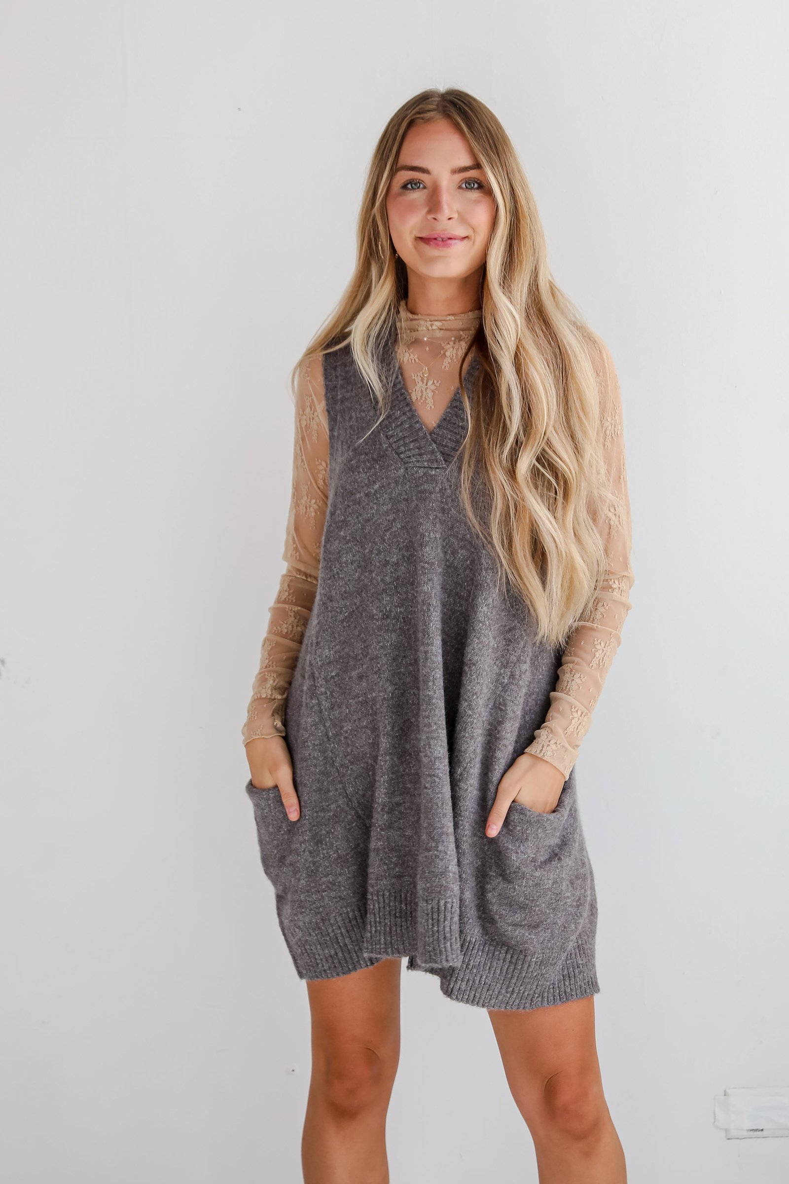 Successful Sophistication Sweater Mini Dress AE4