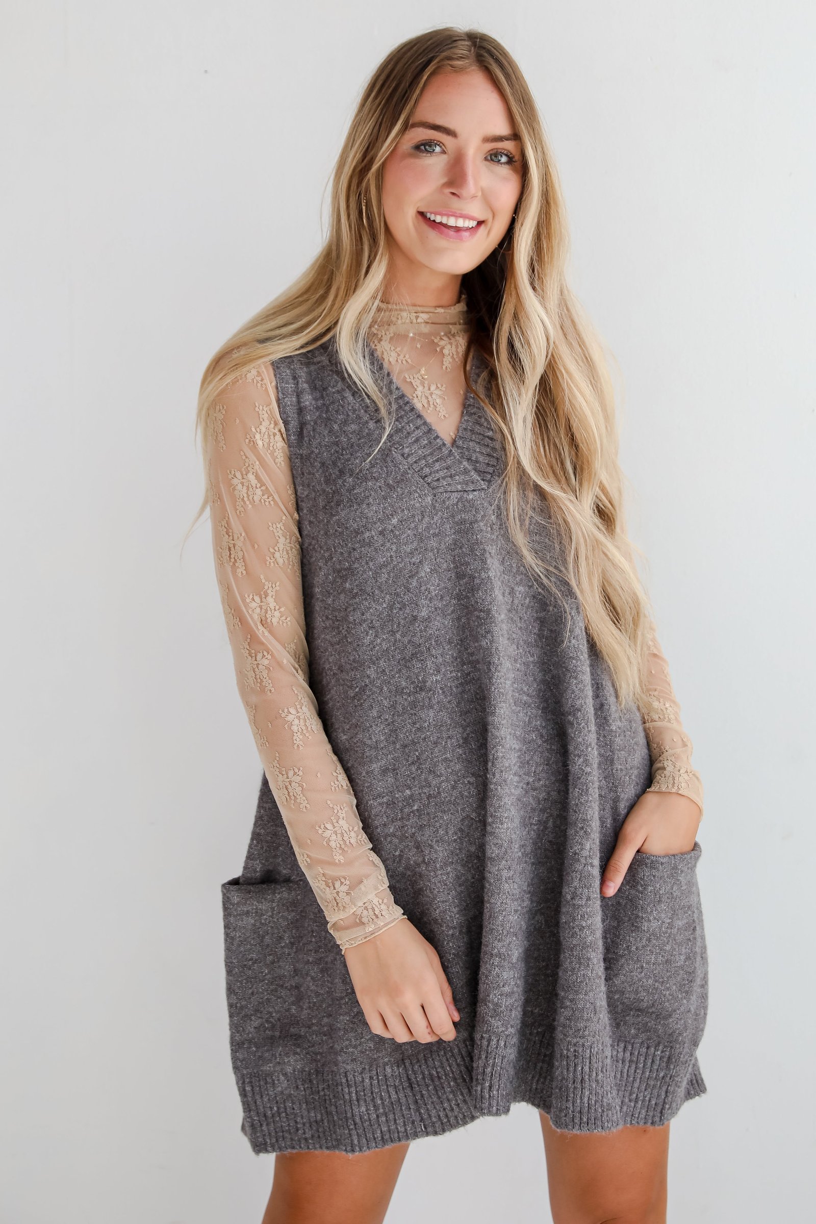 Successful Sophistication Sweater Mini Dress AE4