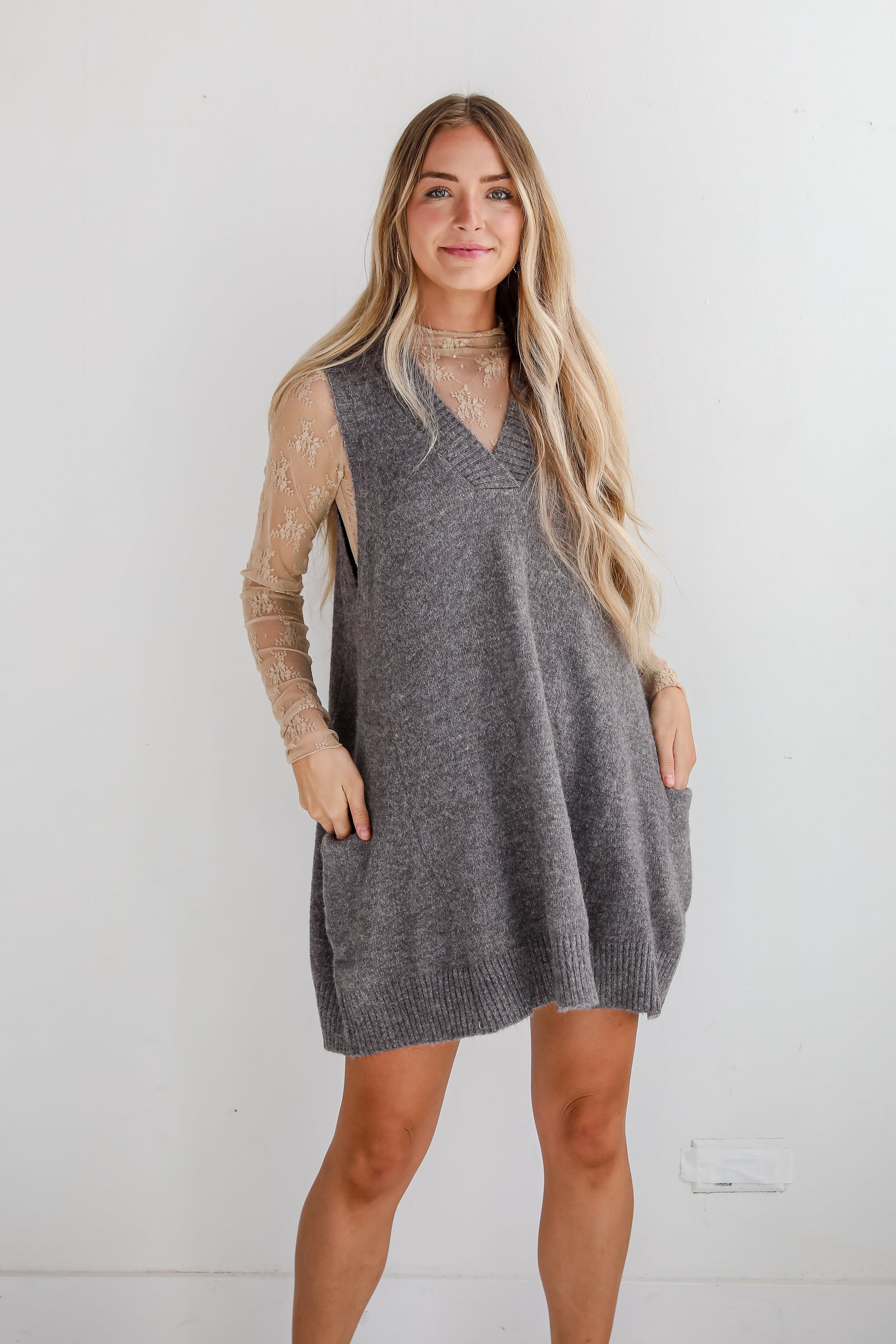 Successful Sophistication Sweater Mini Dress AE4