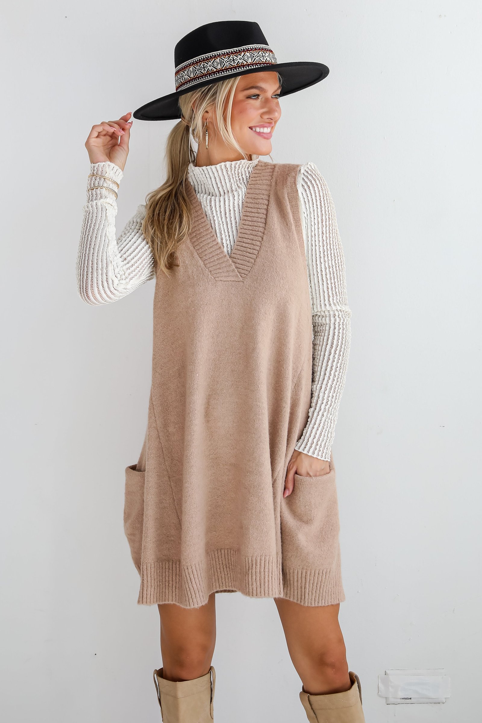 Successful Sophistication Sweater Mini Dress AE4